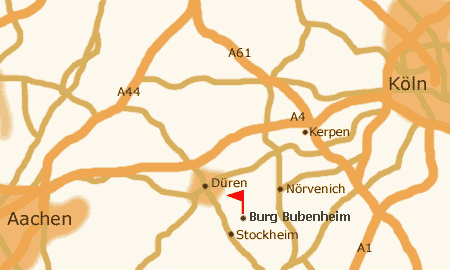 F�r eine Anfahrtskizze zu Burg Bubenheim zum ausdrucken, bitte hier auf die Karte klicken!